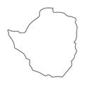 Map of Zimbabwe - outline