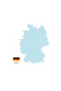 Germany map design blue circle, white background with Germany flag Royalty Free Stock Photo