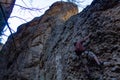 Maple canyon, utah rock climbing trip on cobb Royalty Free Stock Photo