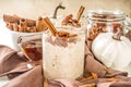 Maple cinnamon overnight oatmeal Royalty Free Stock Photo