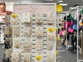 A New Day brand hoop earrings jewelry display at a Target store