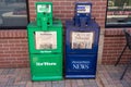 Newspaper vending machine kiosks for the StarTribune and St Paul Pioneer Press, the two