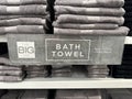 Display of The Big One colorful cotton bath towels on sale at a Kohls department store
