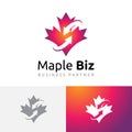 Maple Leaf Business Partner Solution Arrow Nature Logo