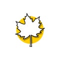 Maple leaf Canada symbol, icon, logo design Royalty Free Stock Photo