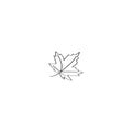 Maple leaf icon. Cute doodle vector illustration Royalty Free Stock Photo
