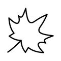 Maple leaf icon. Pictogram isolated on a white background Royalty Free Stock Photo