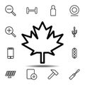 Maple Leaf icon. Simple thin line, outline vector element of minimalistic, web icons set for UI and UX, website or mobile Royalty Free Stock Photo