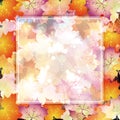 Maple leaf illustration frame background Royalty Free Stock Photo