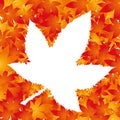 Maple leaf illustration frame background Royalty Free Stock Photo