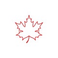 Maple leaf logo template vector icon illustration Royalty Free Stock Photo