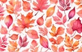 Maple Leaf Seamless Vector Pattern for Autumn Vector nature background Royalty Free Stock Photo