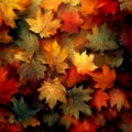 Maple Leaves fall Colors Background Royalty Free Stock Photo