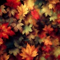 Maple Leaves fall Colors Background Royalty Free Stock Photo