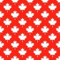 Maple leaves on red background. Canadian seamless pattern. Canada Day background. Vector template for Canadian holiday Royalty Free Stock Photo