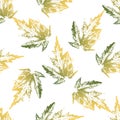 Maple leaves seamless pattern Royalty Free Stock Photo