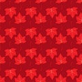 Maple leaves seamless vector bright red art background