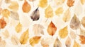 Autumn background background leaves maple nature pattern seamless design yellow illustration texture fall Royalty Free Stock Photo