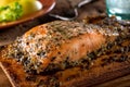 Maple Pepper Cedar Planked Salmon