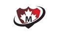 Maple Shield Swoosh Initial M