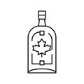 maple spirits line icon vector illustration Royalty Free Stock Photo