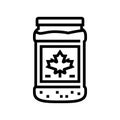 maple sugar bottle line icon vector illustration Royalty Free Stock Photo