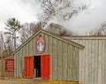 Maple sugar shack during Spring boiling season