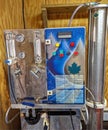 Maple Sugaring Equipment working by reverse osmosis process in early Spring Royalty Free Stock Photo