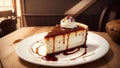 Maple Syrup Bliss National Cheesecake Day Delight.AI Generated