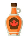 Maple syrup in bottle.