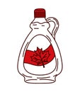 maple syrup bottle Royalty Free Stock Photo