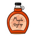 Maple syrup bottle isolated illustration Royalty Free Stock Photo