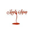 Maple Syrup Logo Sign Design Background