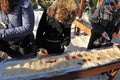 Maple Syrup snow candy at Winterlude