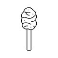 maple taffy line icon vector illustration