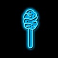 maple taffy neon glow icon illustration Royalty Free Stock Photo