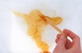 Maple taffy on snow Royalty Free Stock Photo