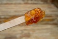 Maple taffy on a stick