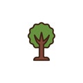 Maple tree filled outline icon Royalty Free Stock Photo