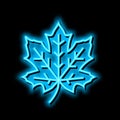 maple tree leaf neon glow icon illustration Royalty Free Stock Photo