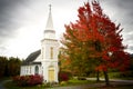 Saint Matthew`s chapel in suggar hill new hampshire Royalty Free Stock Photo