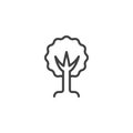 Maple tree outline icon Royalty Free Stock Photo