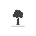 Maple tree vector icon Royalty Free Stock Photo