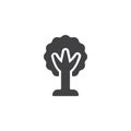 Maple tree vector icon Royalty Free Stock Photo