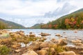 Small rocks on the shore of Jordan Pond Royalty Free Stock Photo