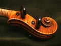 Antique Maple Violin Scroll on Olive Green Velvet