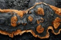 Maple Wood Dark Liquid Abstract Texture Background With Generative AI