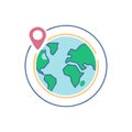 Mapping Geographics Icon Design Royalty Free Stock Photo