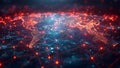 Mapping Worldwide Connectivity: A Futuristic Global Network on a Dark Background. Concept Royalty Free Stock Photo