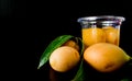 Maprang or gandaria or plum mango, tropical fruit in syrup sweet dessert for refreshness. Royalty Free Stock Photo